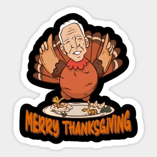 Funny ThanksGiving Joe Biden confused Turkey Sticker